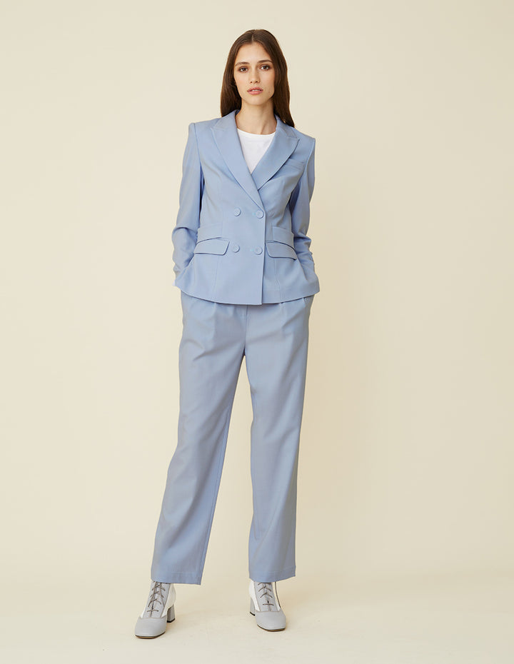 BORA AKSU Wide-Leg Pleated Tailored Trousers