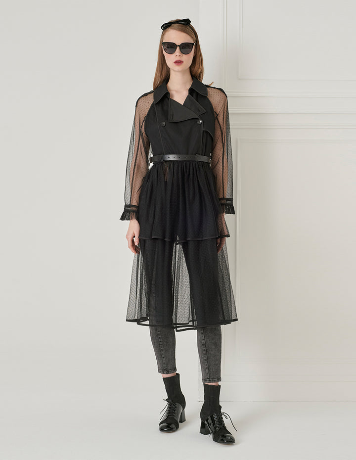 BORA AKSU Polka-Dot Tuile Splicing Windbreaker