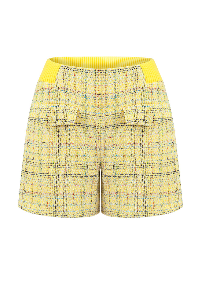 BORA AKSU Sharp Lemon Tweed Suit Shorts