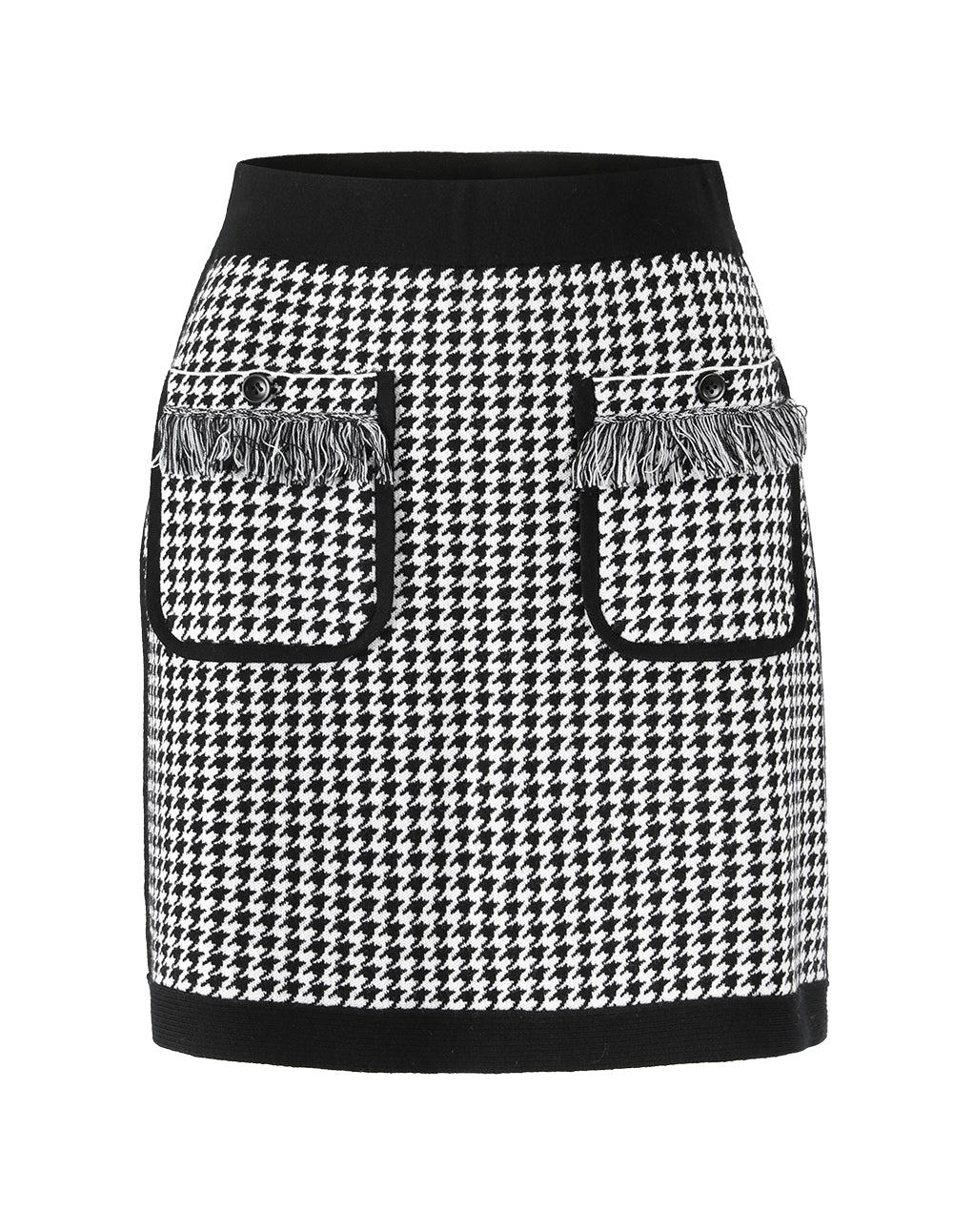 BORA AKSU Houndstooth Knitted Skirt