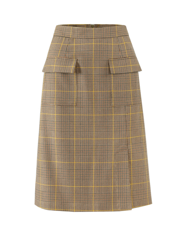 BORA AKSU Side Slit Midi Pencil Skirt