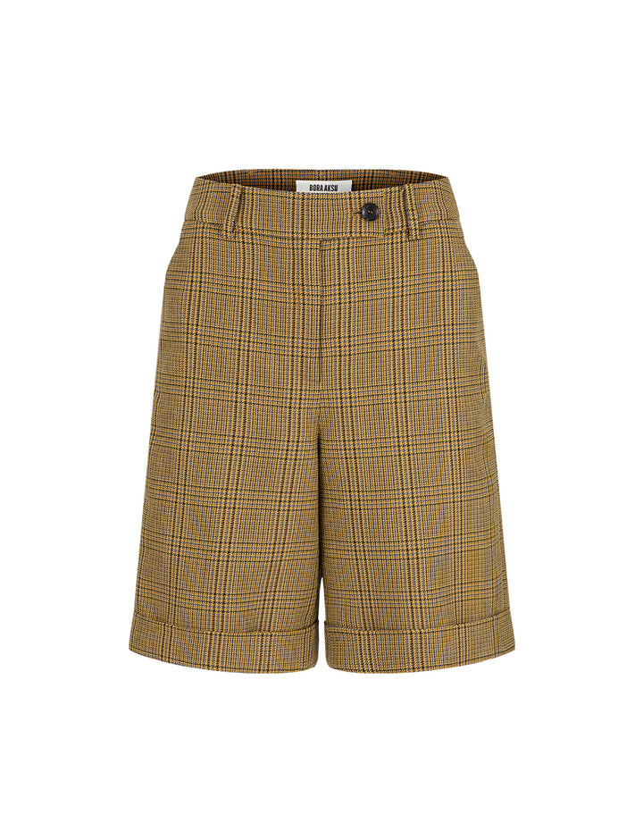 BORA AKSU Plaid Wool Cropped Shorts