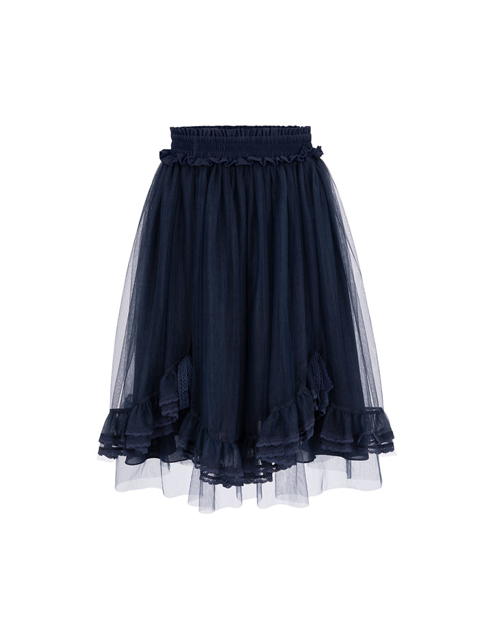 BORA AKSU Layered Mesh Patchwork Skirt