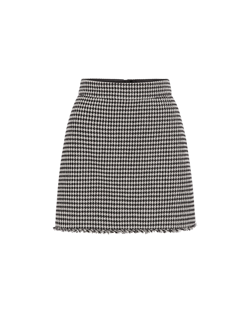 BORA AKSU Houndstooth Wool Skirt