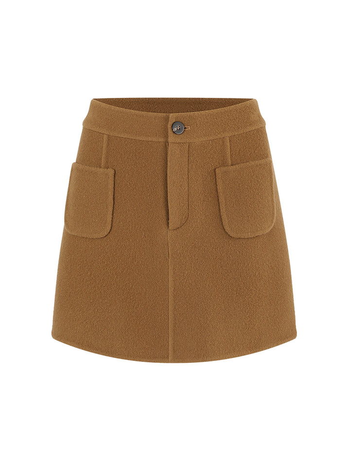 BORA AKSU Woollen Patch Pocket Mini Skirt