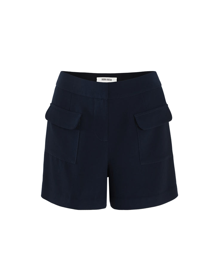 BORA AKSU Bavy blue flap pockets shorts