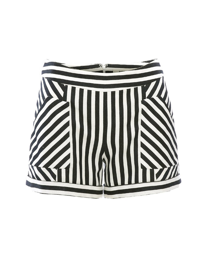 BORA AKSU Strip Pattern Slim Fit Shorts