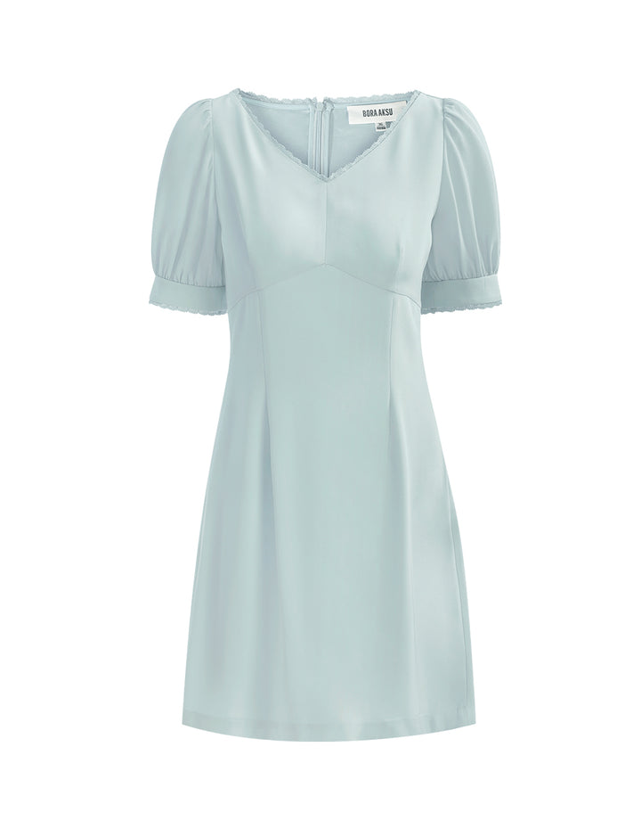 BORA AKSU V-neck puff sleeves lace dress
