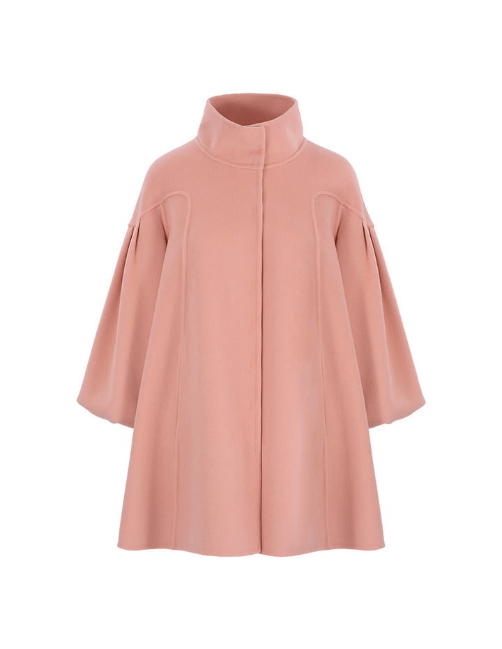 BORA AKSU Retro Oversized Lantern Sleeve Bow Cape Coat