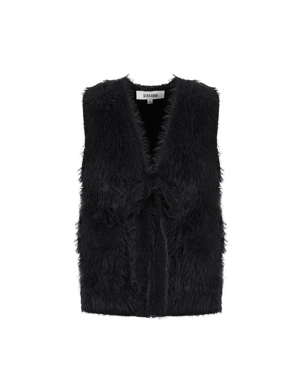 BORA AKSU Imitation Mink Long Hair Knitted Vest