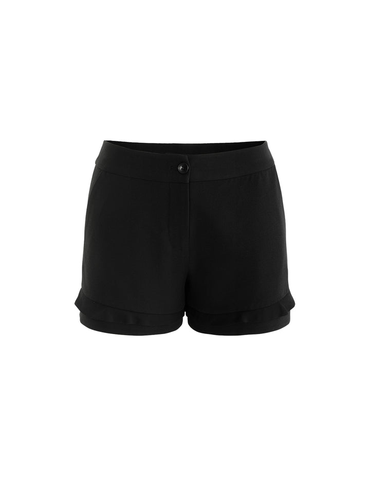 BORA AKSU Chic Ruffle Leg Slim Fit Shorts