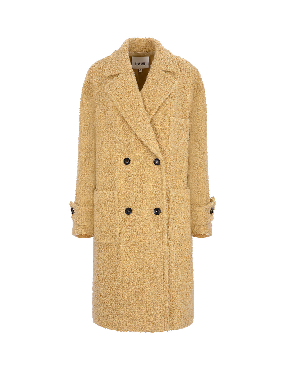 BORA AKSU Atmospheric Lapel Double-Breasted Patch Pocket Wool Coat