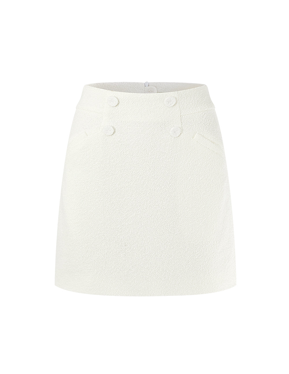 BORA AKSU Double-Breasted Tweed Mini Skirt