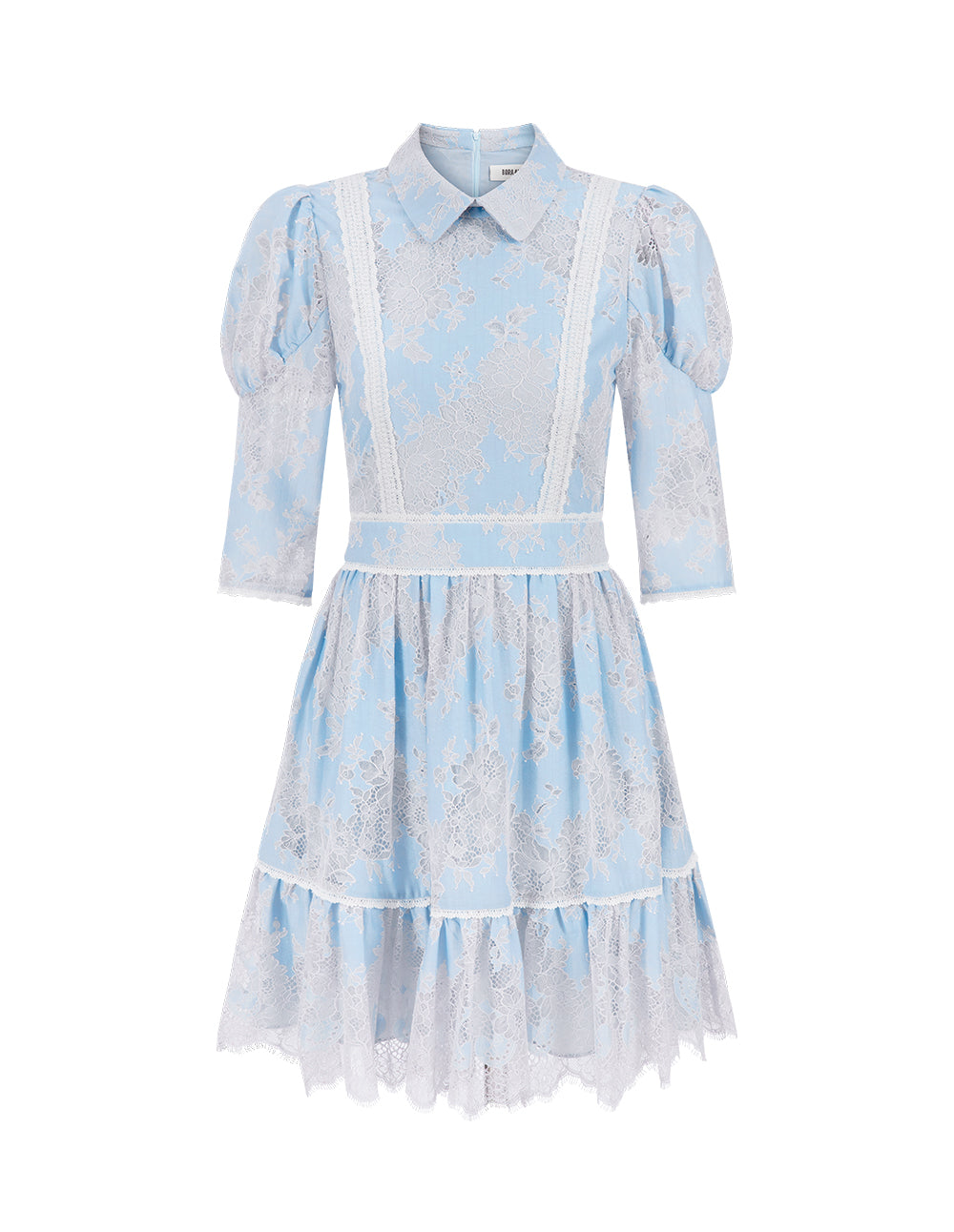 BORA AKSU French Court Peter Wind Neck Lace Dress