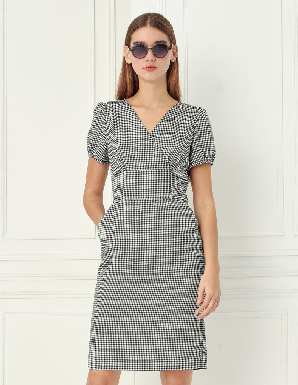 BORA AKSU Black White Colourblock Dress