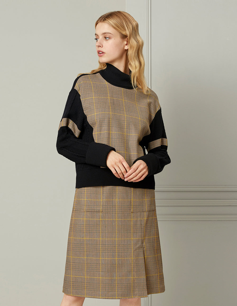 BORA AKSU Side Slit Midi Pencil Skirt