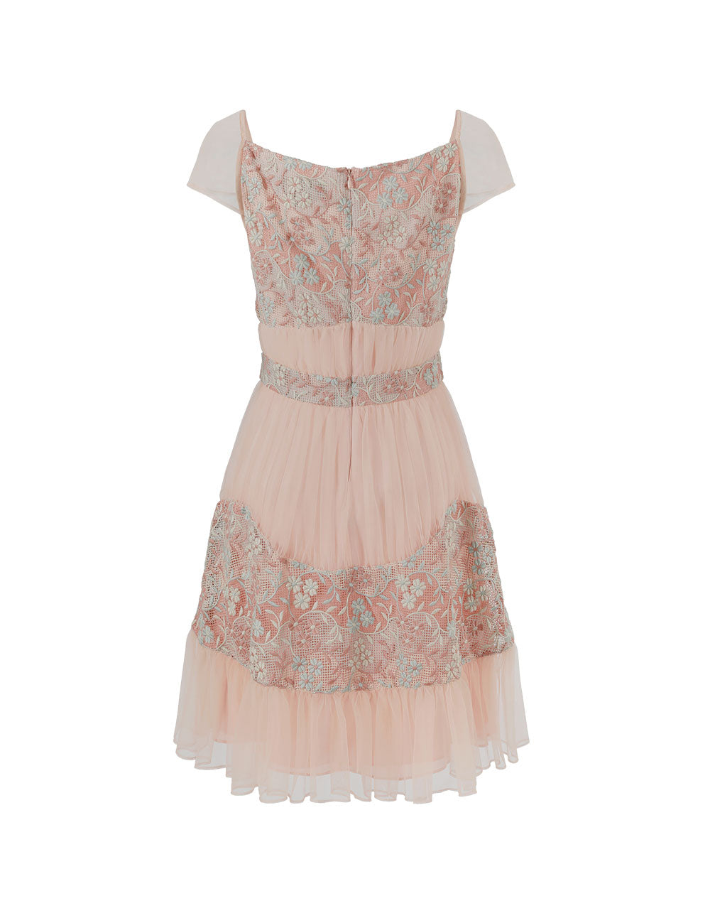 BORA AKSU Pink Floral Lace And Tulle Dress