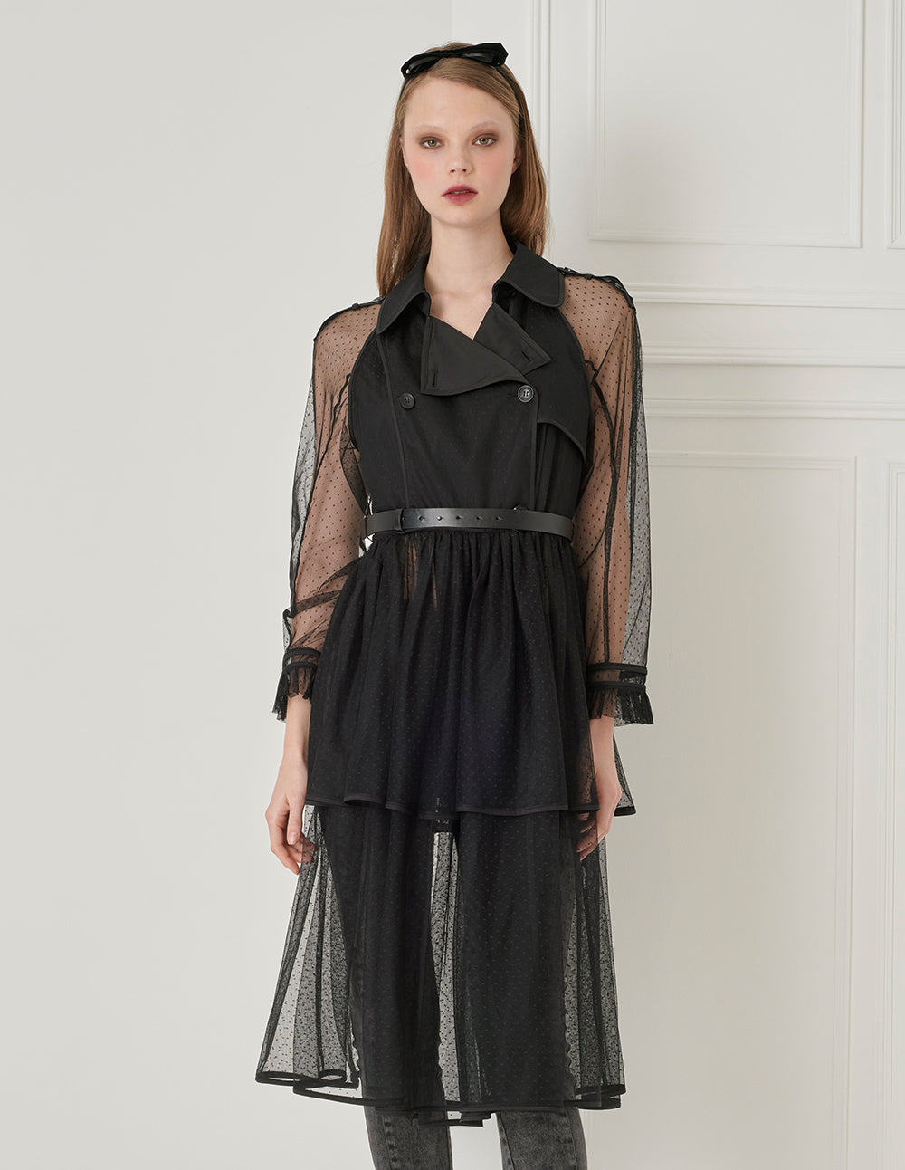 BORA AKSU Polka-Dot Tuile Splicing Windbreaker