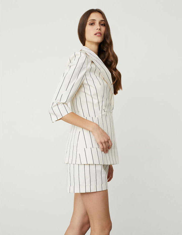 BORA AKSU Stripe Shorts with Flap Pocket