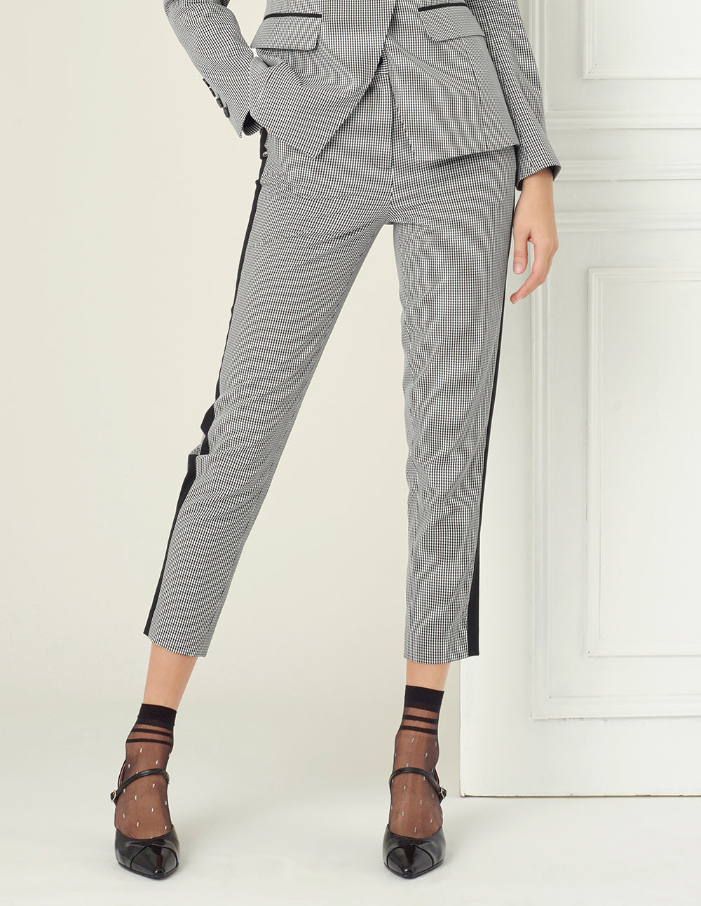 BORA AKSU Houndstooth Straight Leg Pants