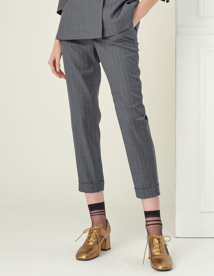 BORA AKSU Embroidered Elastic Waistband Taper Pants