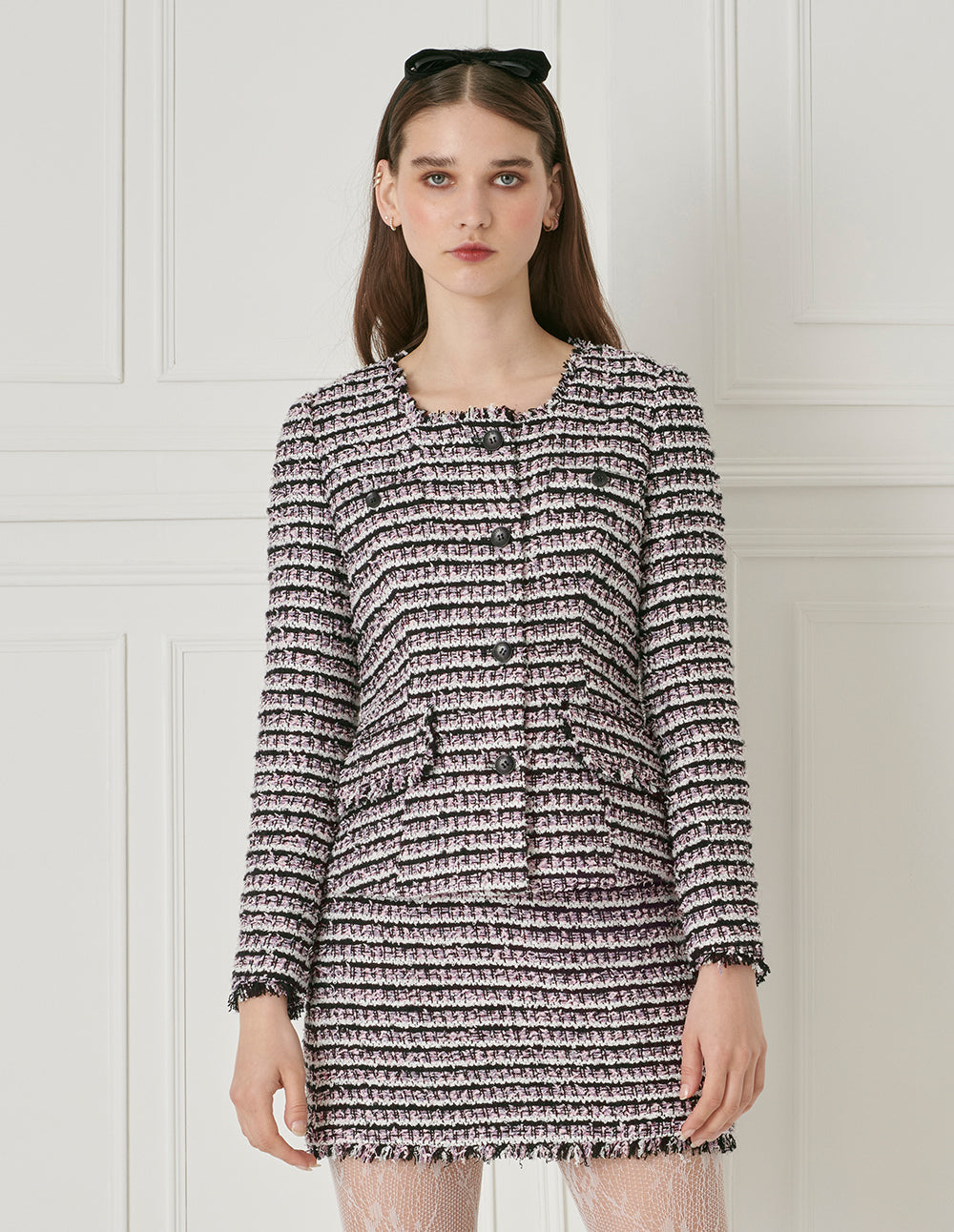 BORA AKSU Vintage Melange Tweed Tweed Skirt