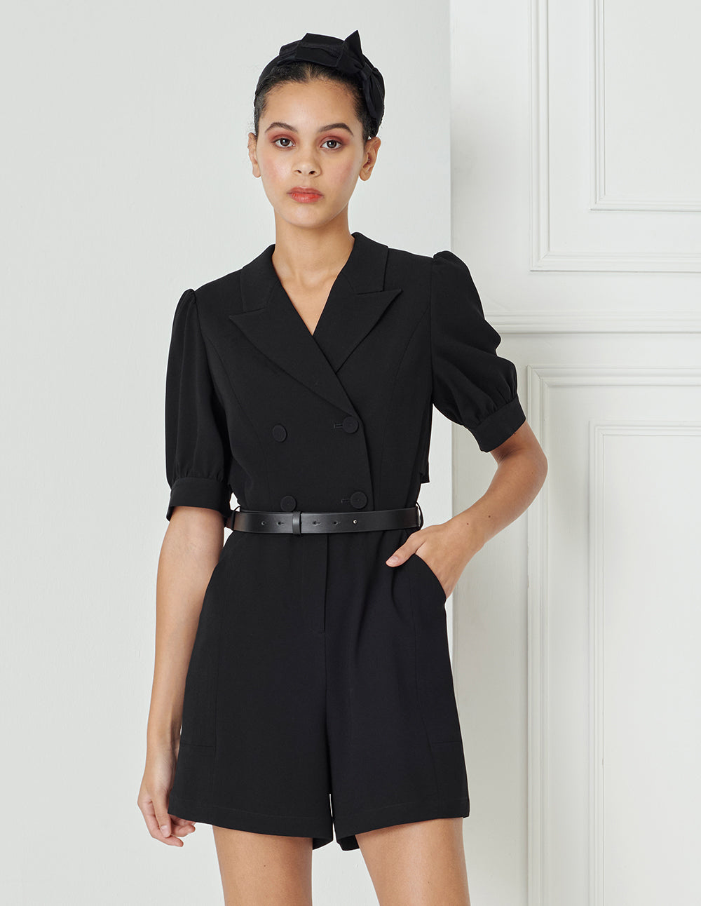 BORA AKSU Classic lapel collar suit jumpsuit