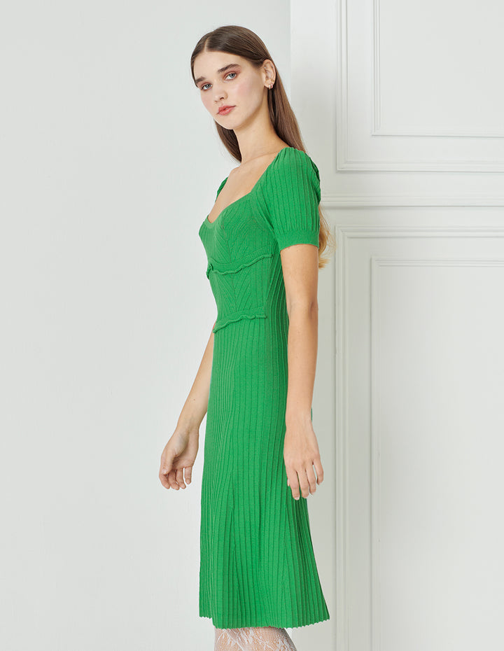 BORA AKSU Heart Neck Short Sleeve Dress