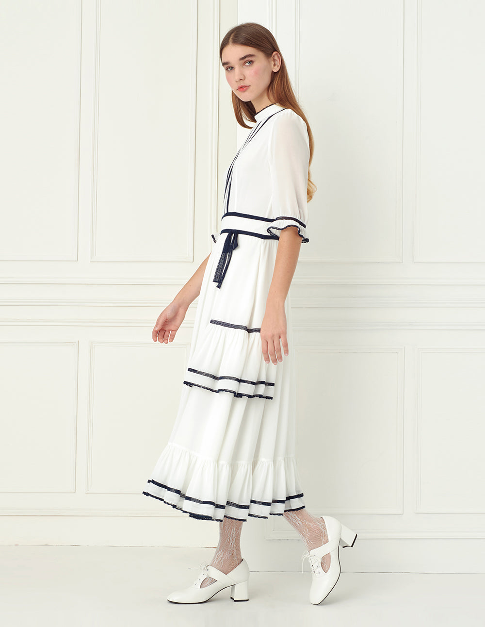 BORA AKSU Vintage-Textured Lace Dress