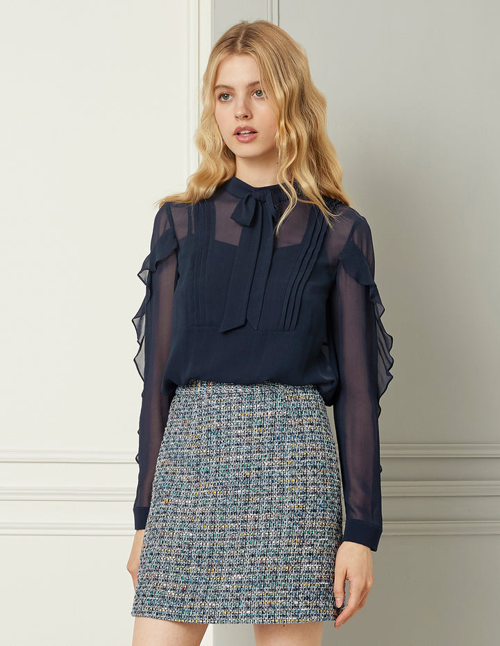 BORA AKSU Tweed Mini Skirt
