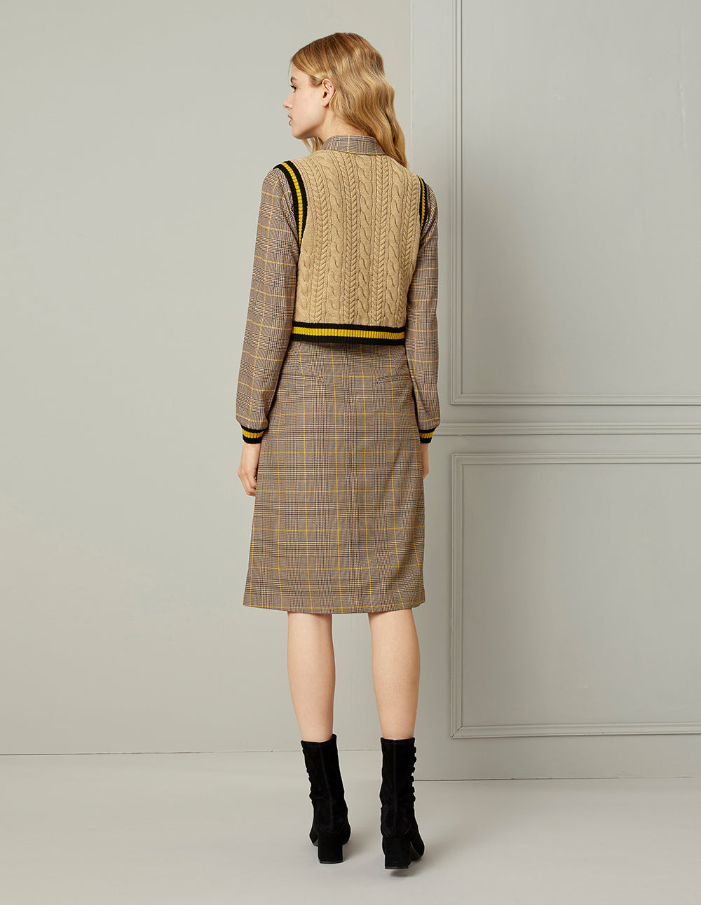 BORA AKSU Side Slit Midi Pencil Skirt