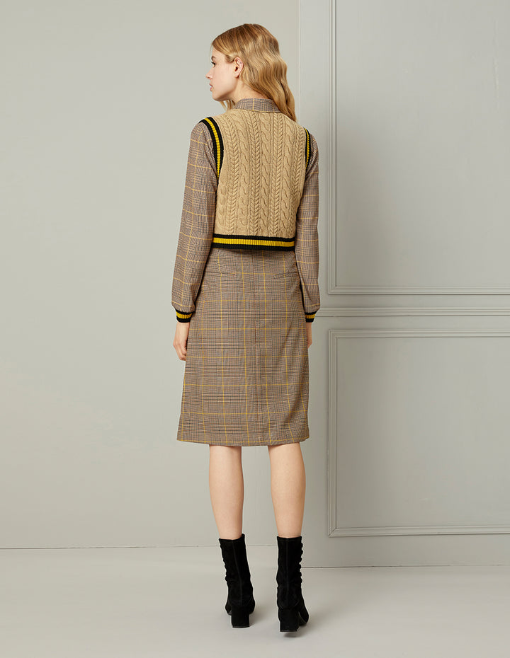 BORA AKSU Side Slit Midi Pencil Skirt