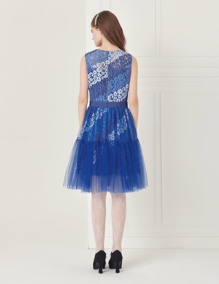 BORA AKSU Lace And Tulle Mini Flare Dress
