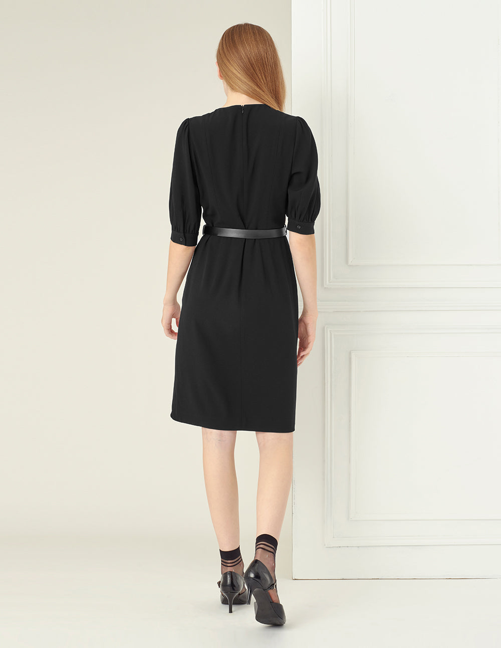 BORA AKSU Asymmetrical Belted Wrap Dress