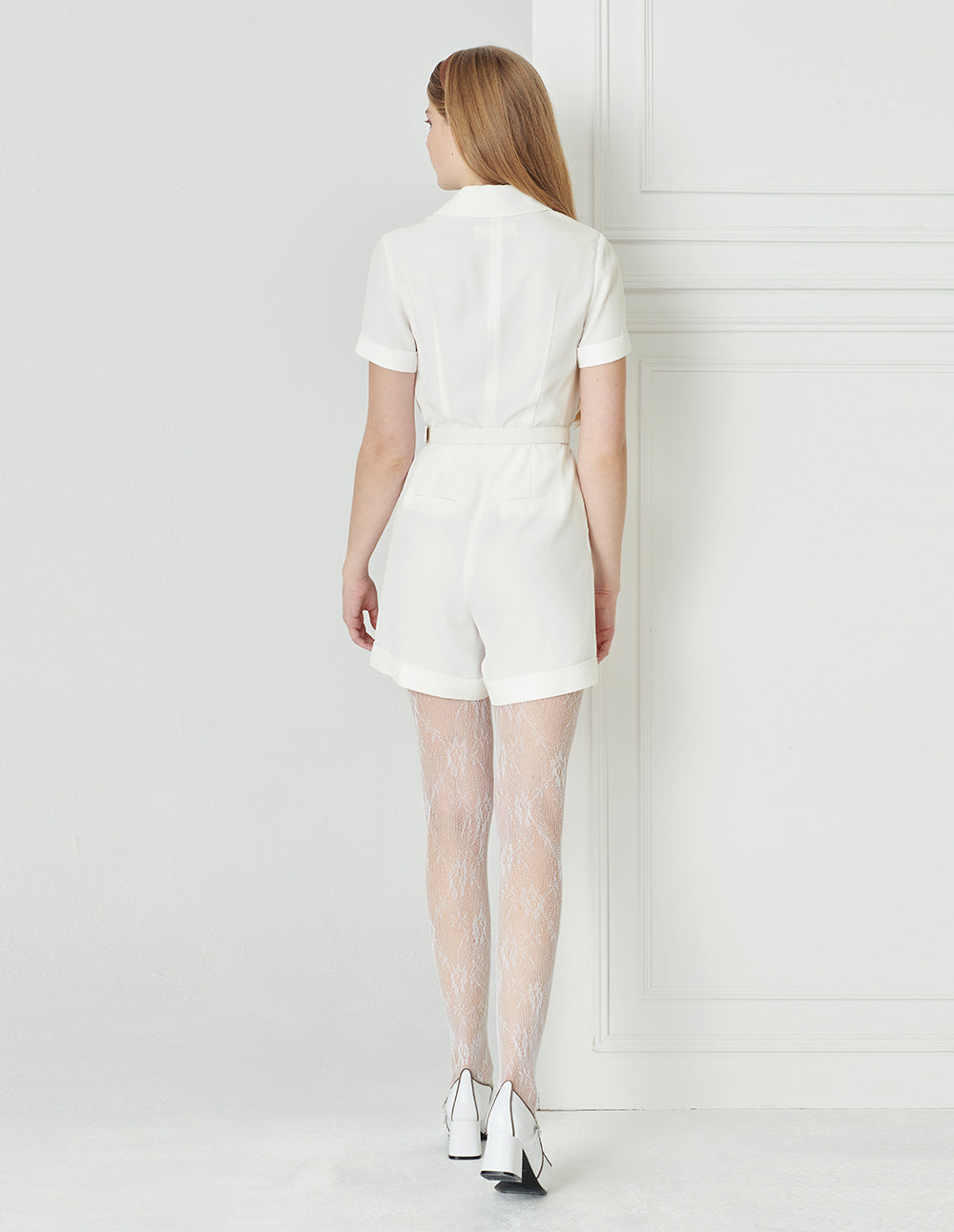 BORA AKSU Acetate Elegant Blazer Collar Jumpsuit