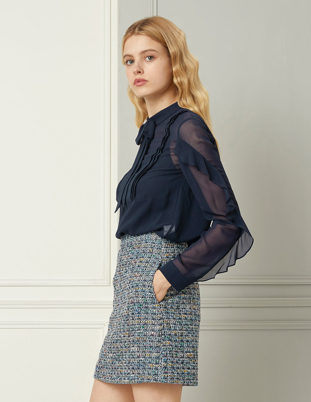 BORA AKSU Tweed Mini Skirt