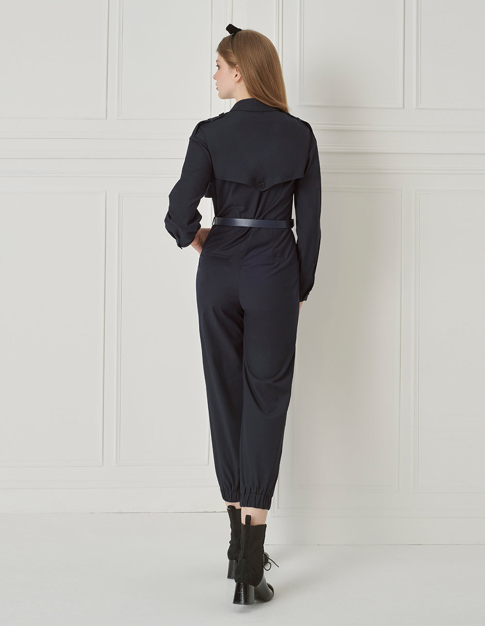 BORA AKSU Utility Style Lapel Belt Jumpsuit