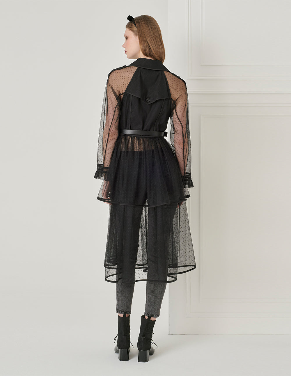 BORA AKSU Polka-Dot Tuile Splicing Windbreaker