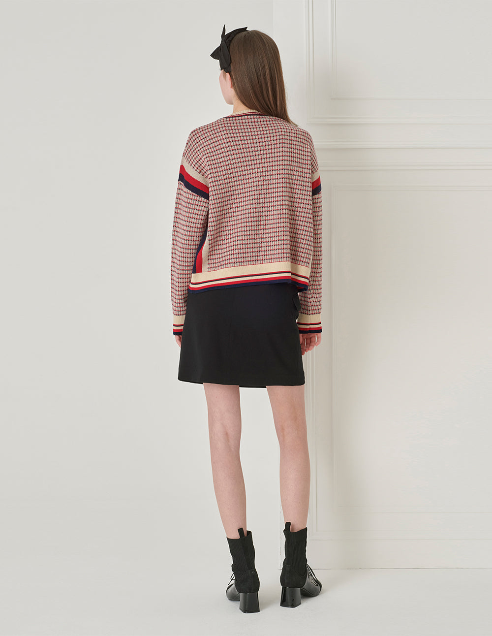 BORA AKSU Elegant All-Match Triple-Acetate Lapped Double-Breasted Skirt