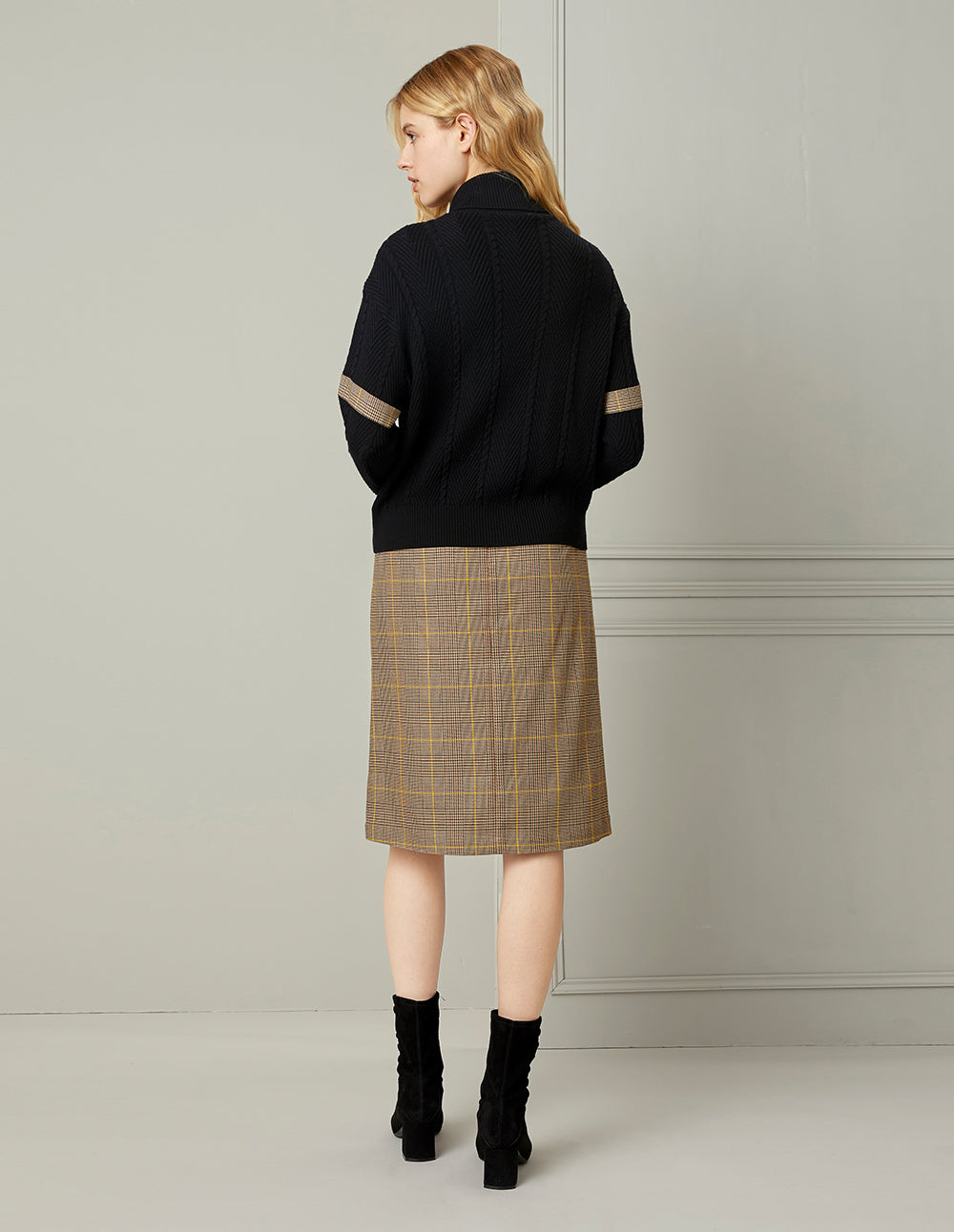 BORA AKSU Side Slit Midi Pencil Skirt