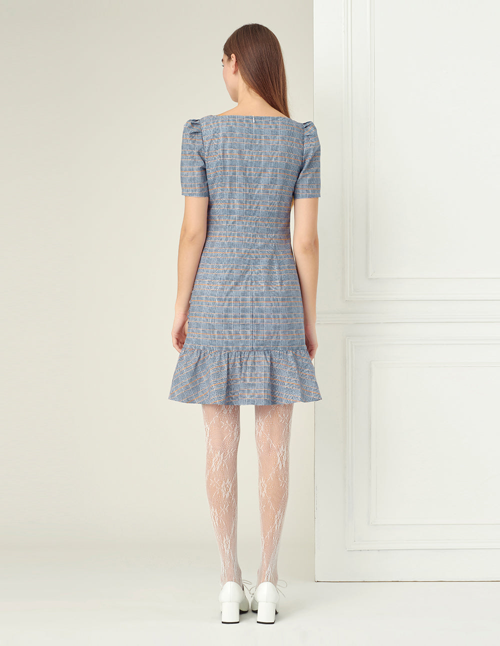 BORA AKSU Slim fit puff sleeves dress