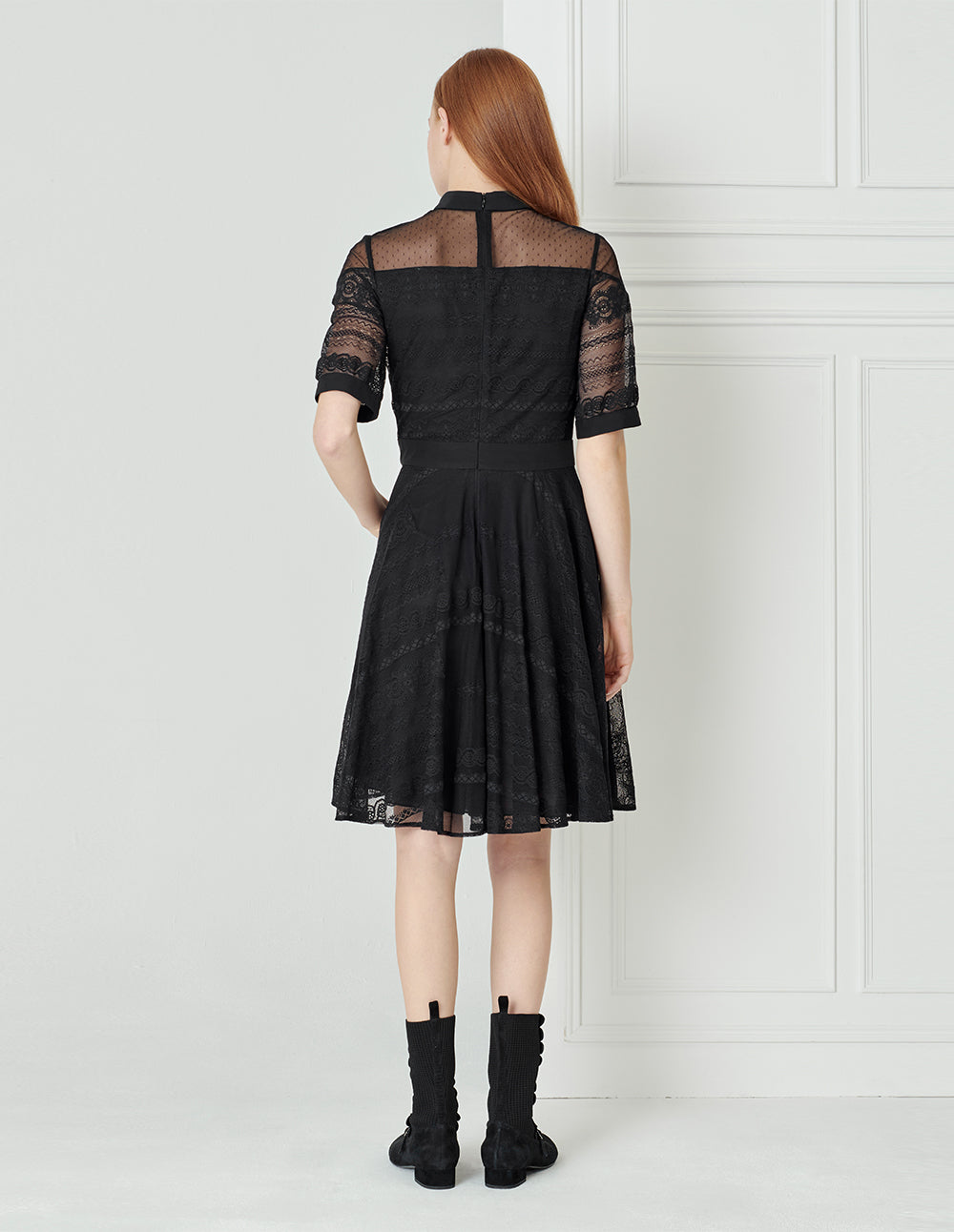 BORA AKSU French Streamer Lace Waist Dress