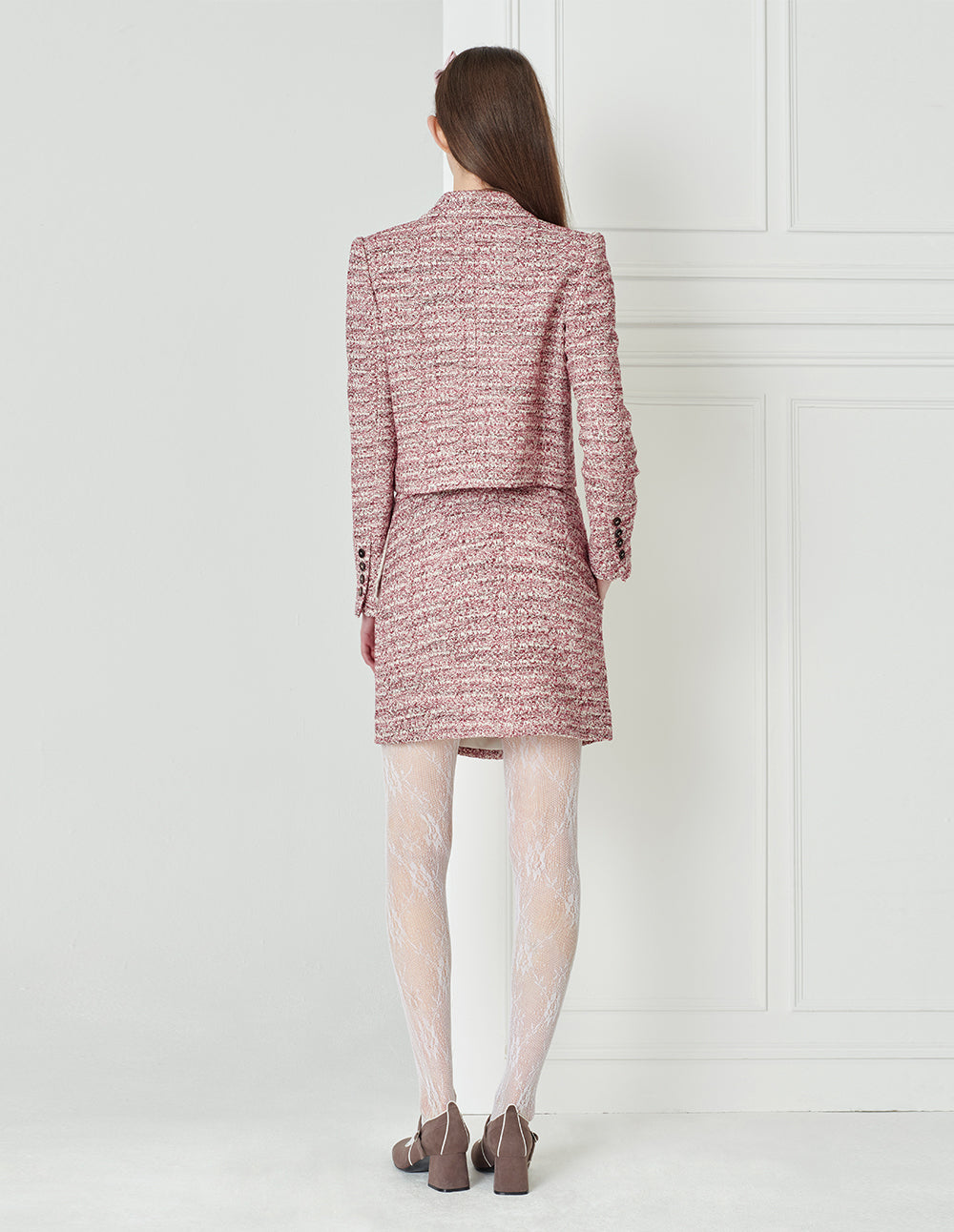 BORA AKSU Elegant Blended Tweed Blazer