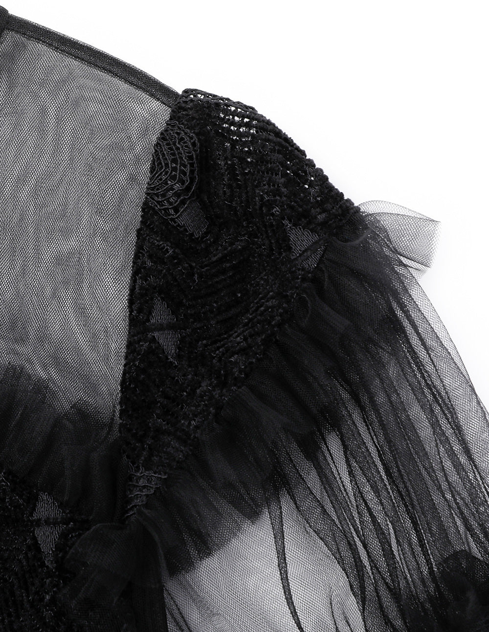 BORA AKSU Tulle-Panelled Lace Pleated Dress