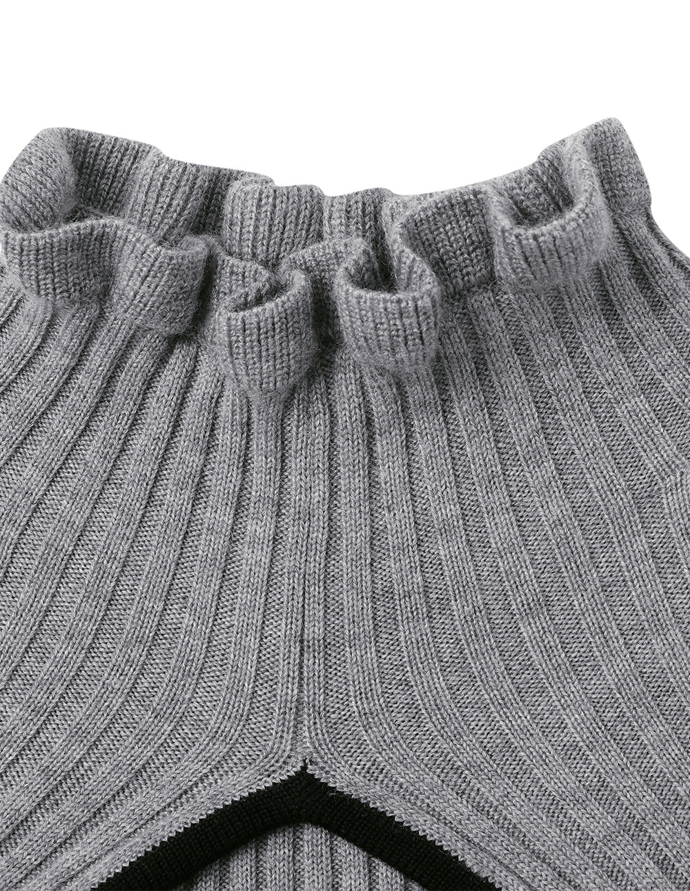 BORA AKSU Lace Stand Collar Waisted Wool Dress