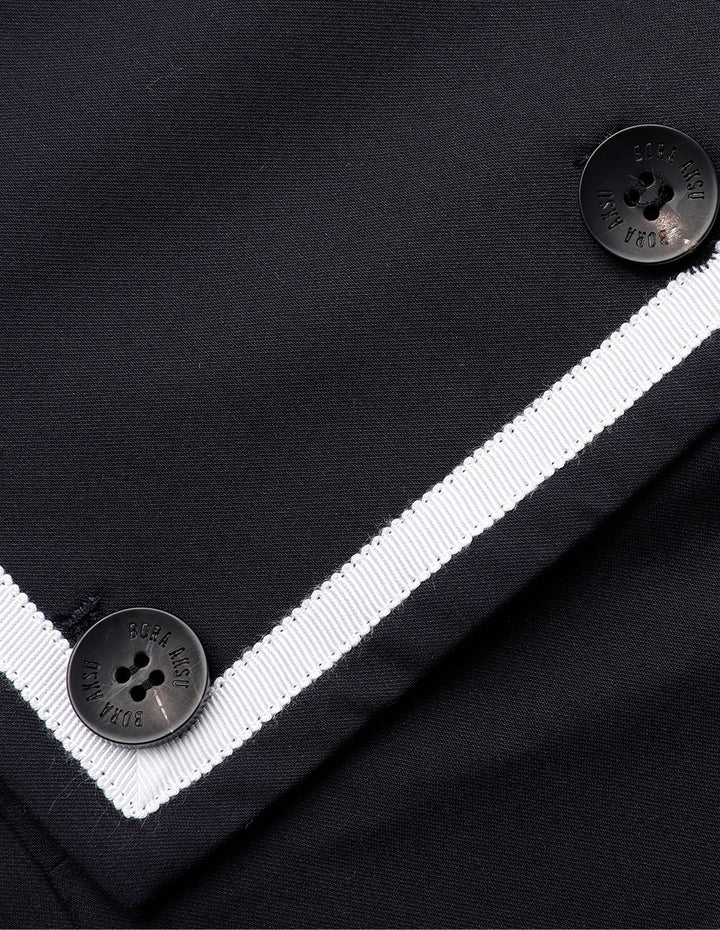 BORA AKSU Navy Lapel Jumpsuit