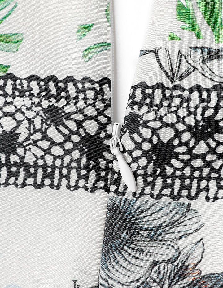 BORA AKSU Garden Of Eden Silk Floral Print Dress