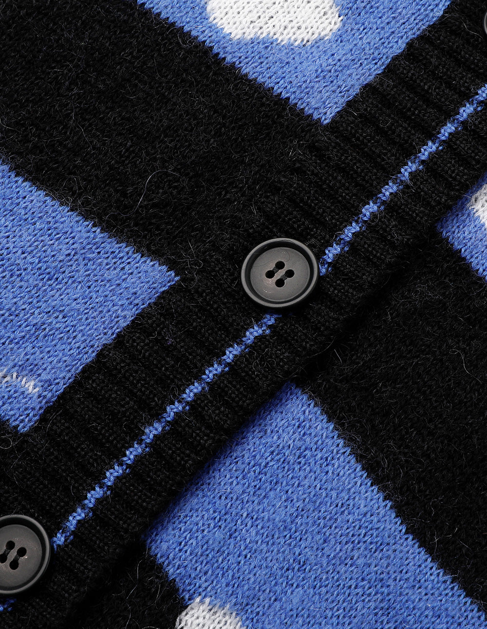 BORA AKSU Mohair Jacquard V-Neck Knitted Cardigan