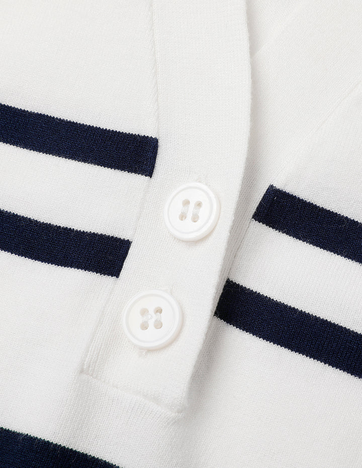 BORA AKSU V Neck Colourblock Stripe Knit Sweater