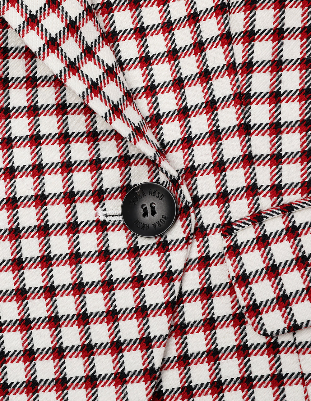 BORA AKSU Checked Lapel Double-Breasted Blazer